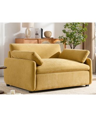 Oversized Chenille Sofa Chair, Wide Seat Accent Chair, Modern Upholstered Armchair