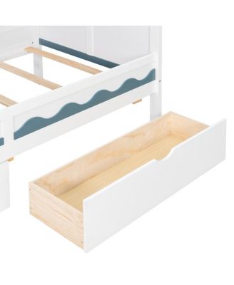 House Bed Frame and Drawer, Staircase, LED