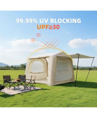 Inflatable Camping Tent - Easy Setup, 4-Season, Waterproof, 4-8 Person