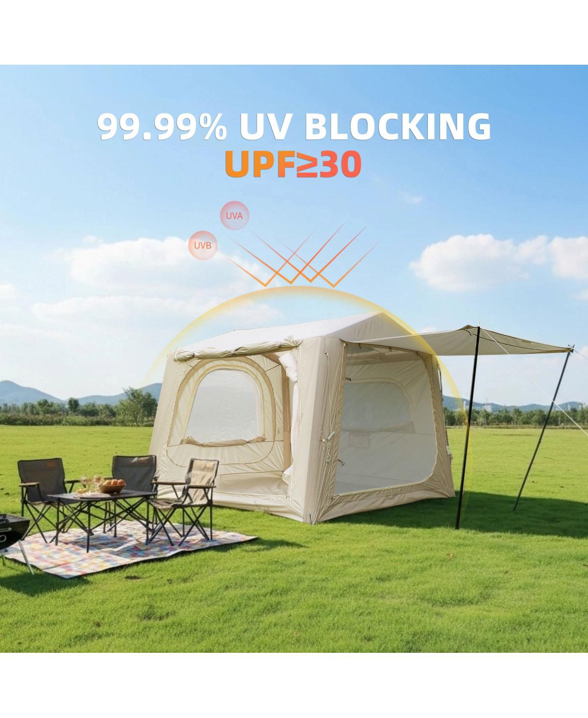 Streamdale Furniture Inflatable Camping Tent - Easy Setup, 4-Season, Waterproof, 4-8 Person