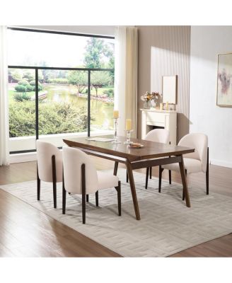 Wooden Dining Chairs Set of 2, Modern Upholstered Kitchen Chairs