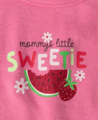 Baby Girls' Sleeveless Bodysuit, Diaper Cover Shorts and Printed Headband, 3-Piece Set