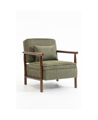 Storage Chair, Mid Century Modern Accent Chair with Wood Frame