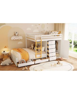 Bunk Bed with Drawers & Wardrobe.