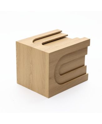 Set of Three Oak Finish Nesting Side Tables, Durable Manufactured Wood for Living Room