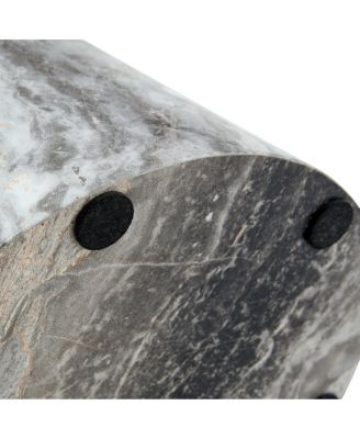 textured MDF circular coffee table, 19.6" D x 18.8"