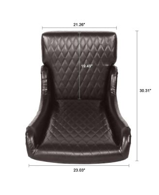 Faux Leather High-Back Accent Chair, Modern Side Chair for Living Room, Bedroom