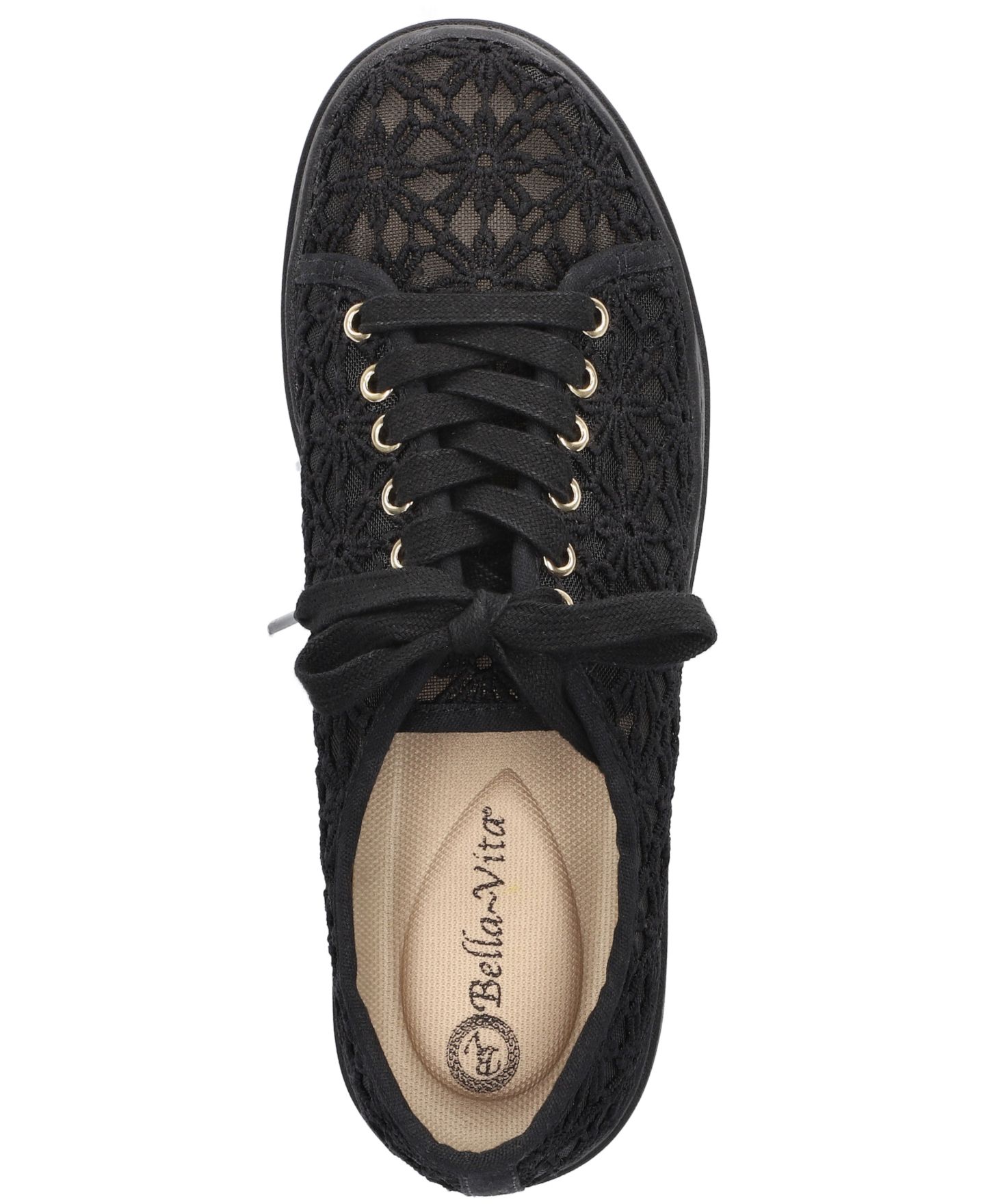 Женские кроссовки Bella Vita Abagale Lace-Up, цвет: Чёрный сетчатый — фото 4