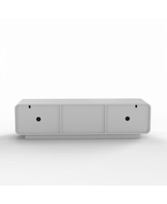 58" TV Console with Spiral Wave Design, Storage Cabinet & 2 Drawers