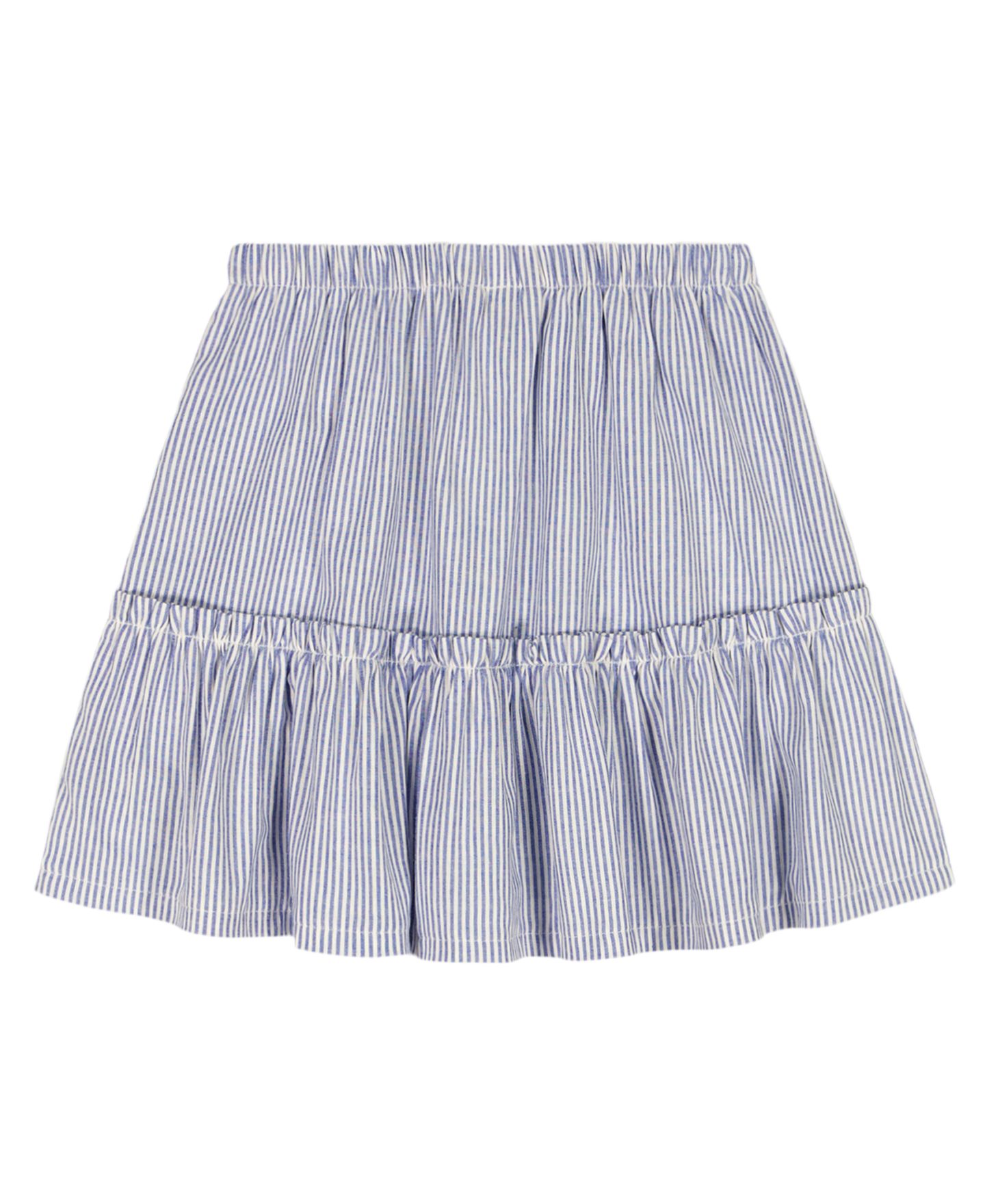 Юбка Tommy Hilfiger Ithica Stripe Tiered для девочек, цвет: Белый / Синий — фото 3