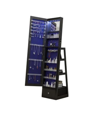 Streamdale 360° Swivel Jewelry Cabinet with Full Length Mirror,