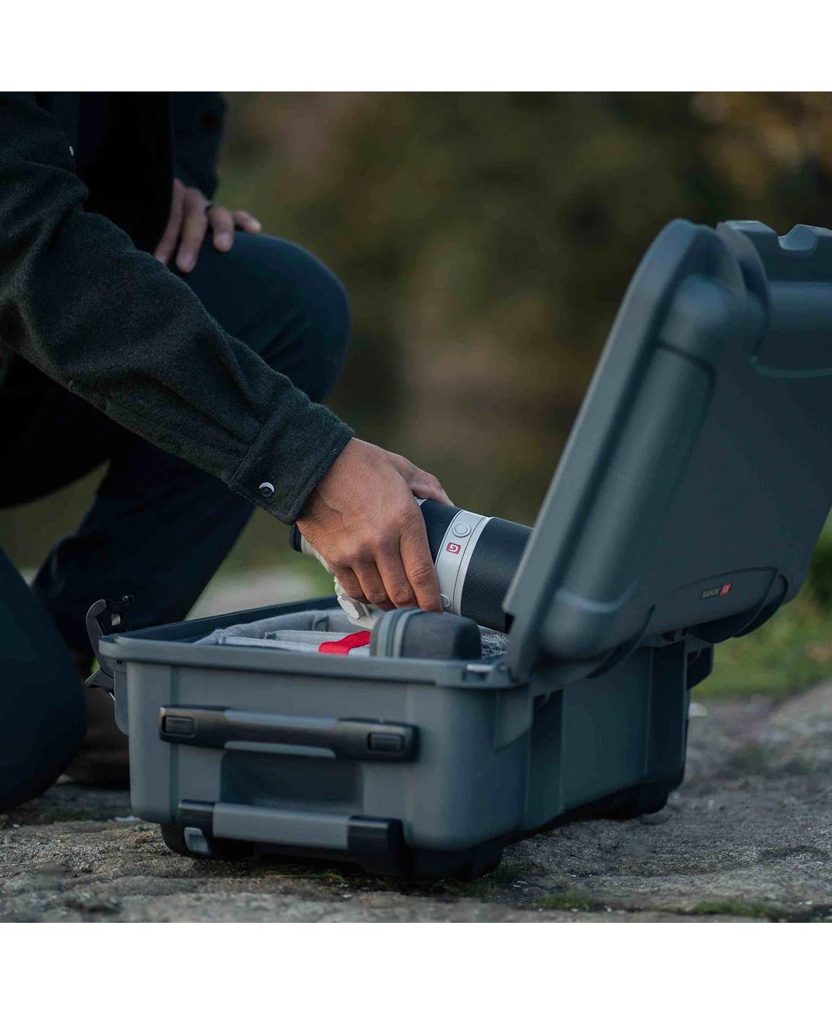 Nanuk Wheeled Series 935 Lightweight Nk-7 Resin Waterproof Hard Case with Lid Organizer and Padded Dividers, Graphite