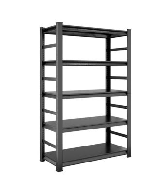 5-Tier Storage Rack, Heavy-Duty Metal Shelving Unit with Adjustable Shelves for Garage, Warehouse and Commercial Use