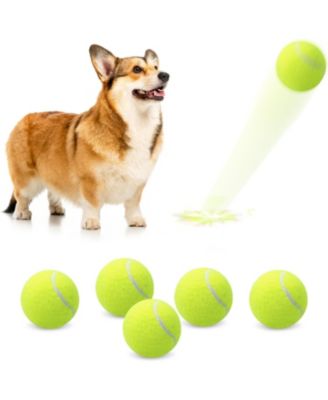 Pack of 6 Small Tennis Balls 2 Inch Size for Dogs High Visibility Yellow Pet Playing Balls for Automatic Ball Launchers