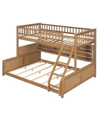 Streamdale Twin XL over Queen Bunk Bed with Shelving, Lights & Pegboard