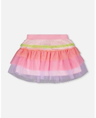 Toddler Girls Mesh Skirt with Frills