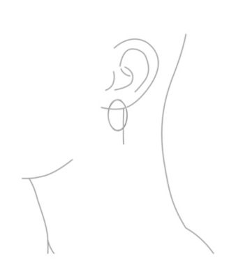 Modern Minimalist Geometric Round Open Circle Hoop Threader Earrings Sterling Silver