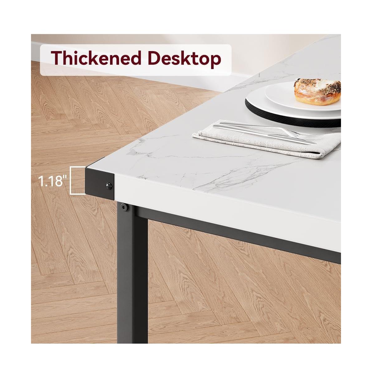 gaomon Dining Table Set for 4 Kitchen Table with 2 Upholstered Benches Rectangular Room Dining Table Set 3 Piece Kitchen Table Set for Apartment