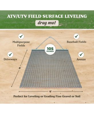YTF-68TBDM ATV/UTV 6' x 8' Zinc Plated Field Surface Leveling Drag Mat