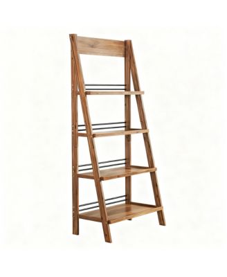 4-Tier Ladder Bookshelf - Modern Design for Home Office and Living Spaces