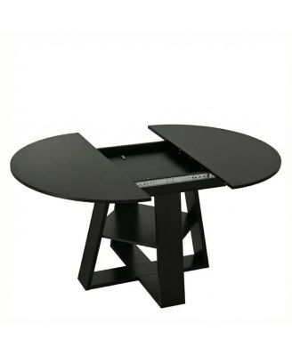 Extendable Round Dining Table for 4-8