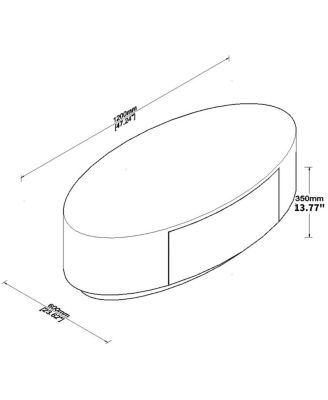 Modern Luxury Oval Coffee Table, Elegant Living Room Accent Piece