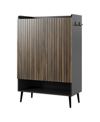 Large 2-Door Shoe Cabinet with Adjustable Shelves, Closed Shoe Organizer