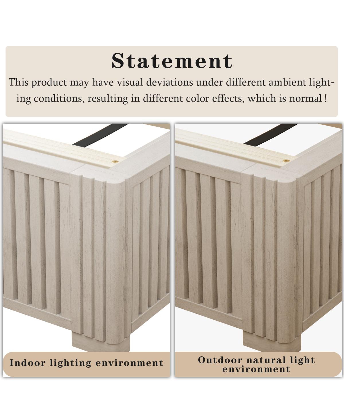 Streamdale Furniture Solid Wood Platform Bed Frame w/ Headboard