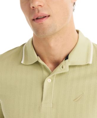 Men's Herringbone Short-Sleeve Polo Shirt