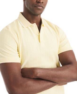Men's Herringbone Short-Sleeve Polo Shirt