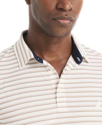 Men's Short-Sleeve Stripe Print Golf Polo Shirt