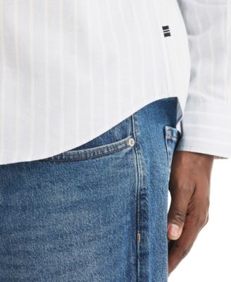 Men's Long-Sleeve Stretch Oxford Strip Shirt