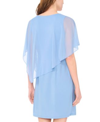 Petite Asymmetric Crew Neck Short Dress