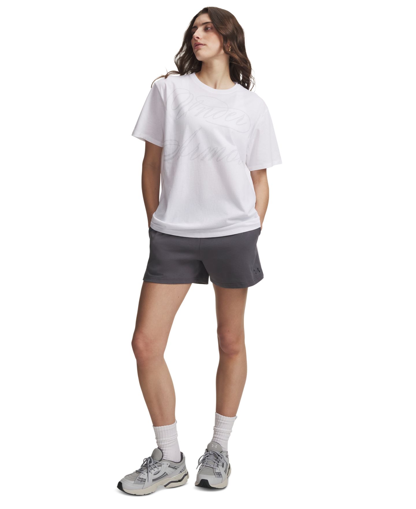 Женские шорты Under Armour Sports Style, цвет: Тёмно-серый — фото 2