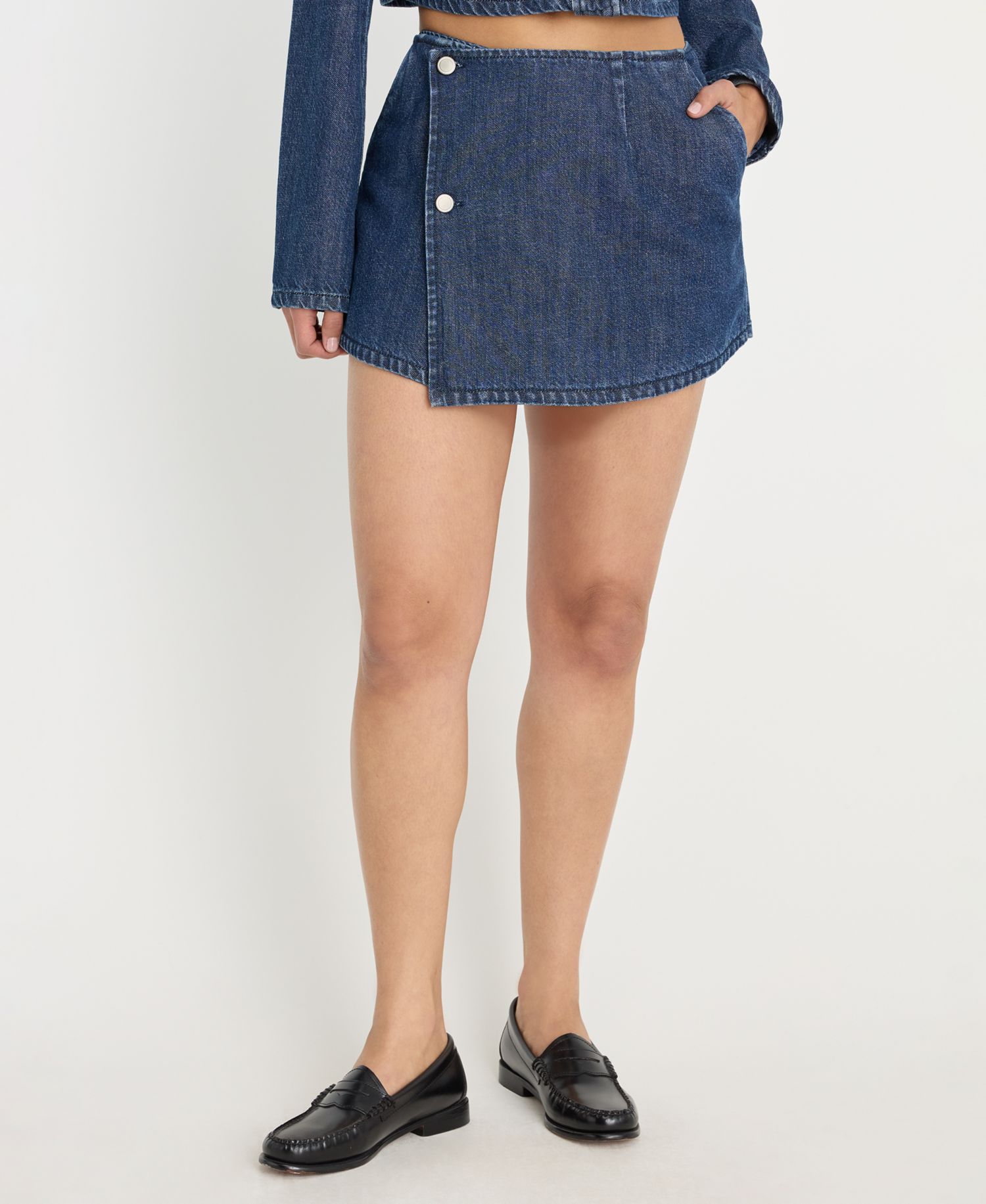 Women's Denim Mini Skort