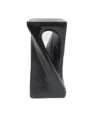 Outdoor Twist Shape Accent Table, Lightweight Concrete