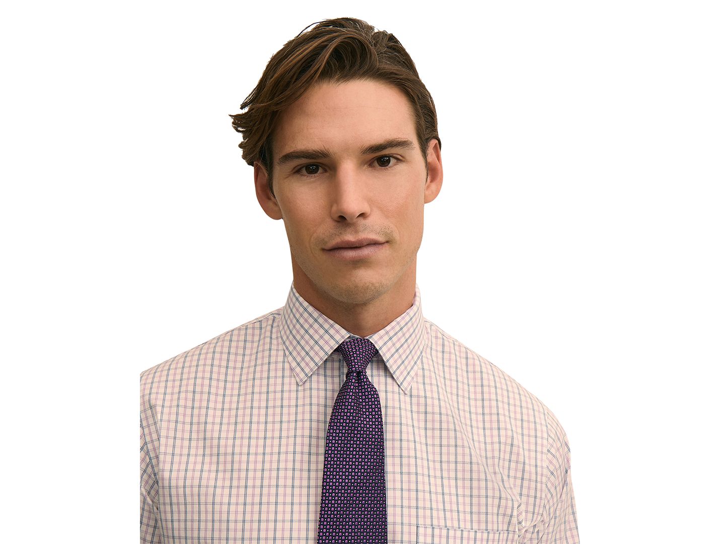 Мужская рубашка Brooks Brothers Regular-Fit Dress Shirt, цвет: Фиолетовый — фото 2