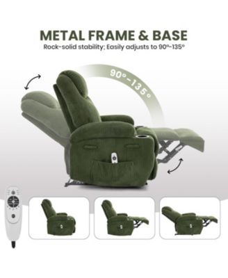 Massage Rocker Recliner Chair with Heat and Vibration Ergonomic Rocking Lounge Chair for Living Room Comfy,with Dual Cup Holders