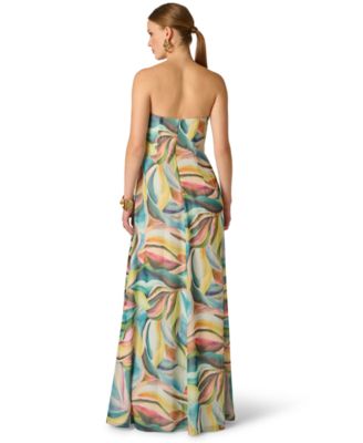 Women's Printed Chiffon Long Dress