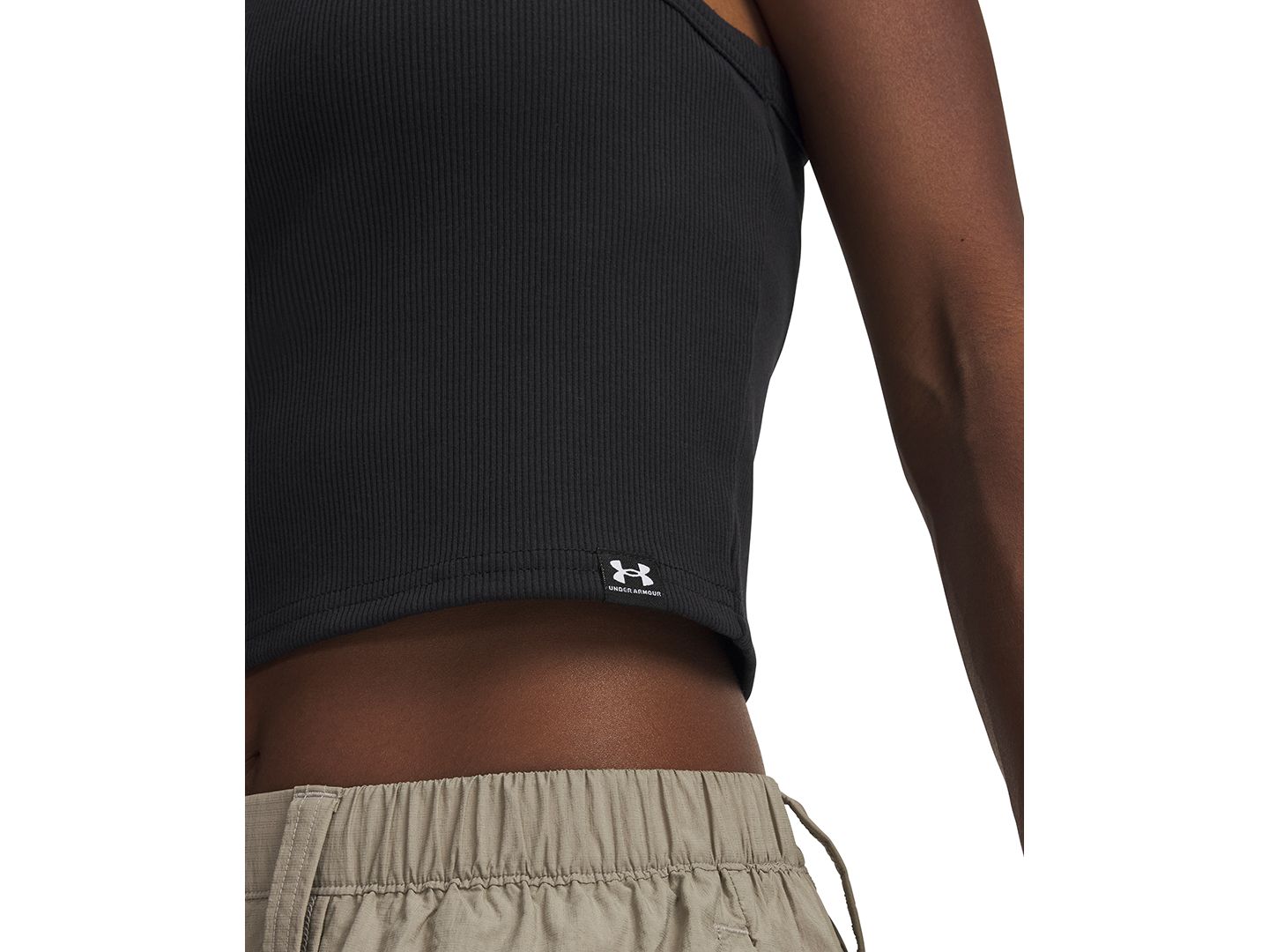 Женский топ Under Armour Ribbed Sleeveless, цвет: Чёрный — фото 2