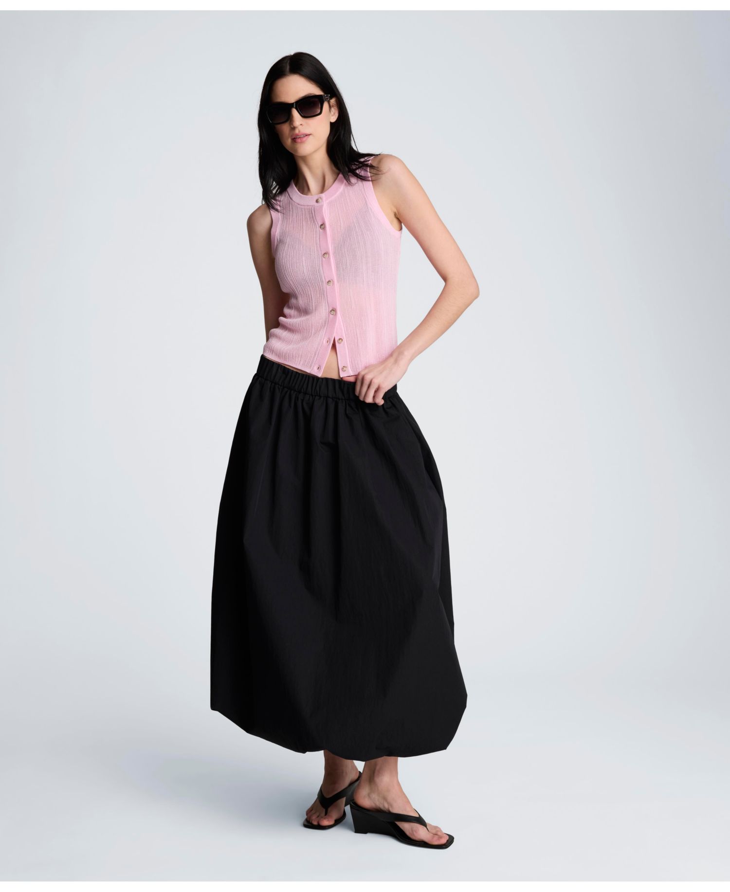 Women's Bubble Pull-On Midi Skirt