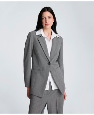 Women's Long-Sleeve Notch Collar Shirt Blazer