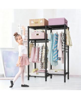 4-Tier Portable Metal Garment Rack for Small Spaces