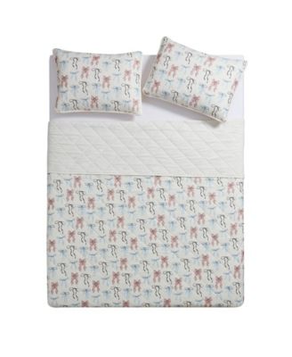Ribbon Pinsonic 3-Pc. Quilt Set, Full/Queen