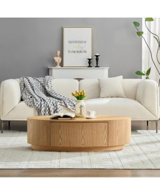 Streamdale Modern Luxury Oval Coffee Table, Elegant Living Room Accent Piece
