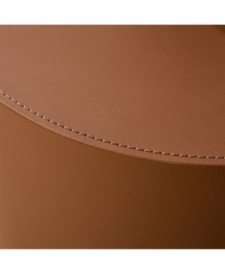 Streamdale Modern Leather Table - Compact & Versatile for Living Room Use