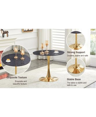 Streamdale Space-Saving Round Dining Table for Small Apartments