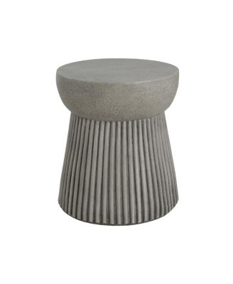 Hourglass Outdoor Side Table with Striped Base