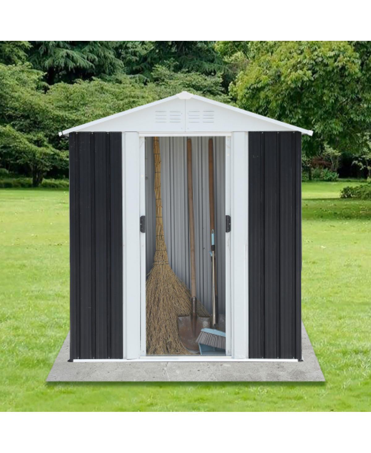 Streamdale Furniture Outdoor Storage Shed With Aluminum Alloy Frame With Base