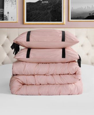 Amelie Velvet Bows Ruched 3-Pc. Comforter Set, Full/Queen